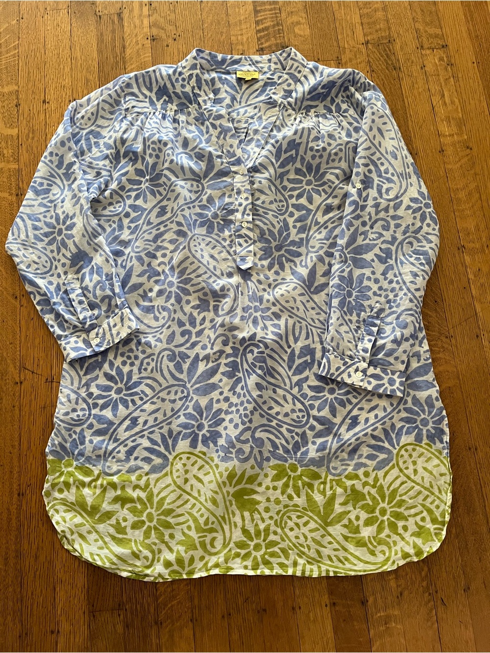 Roberta Roller Rabbit Blue and Green Paisley Tunic